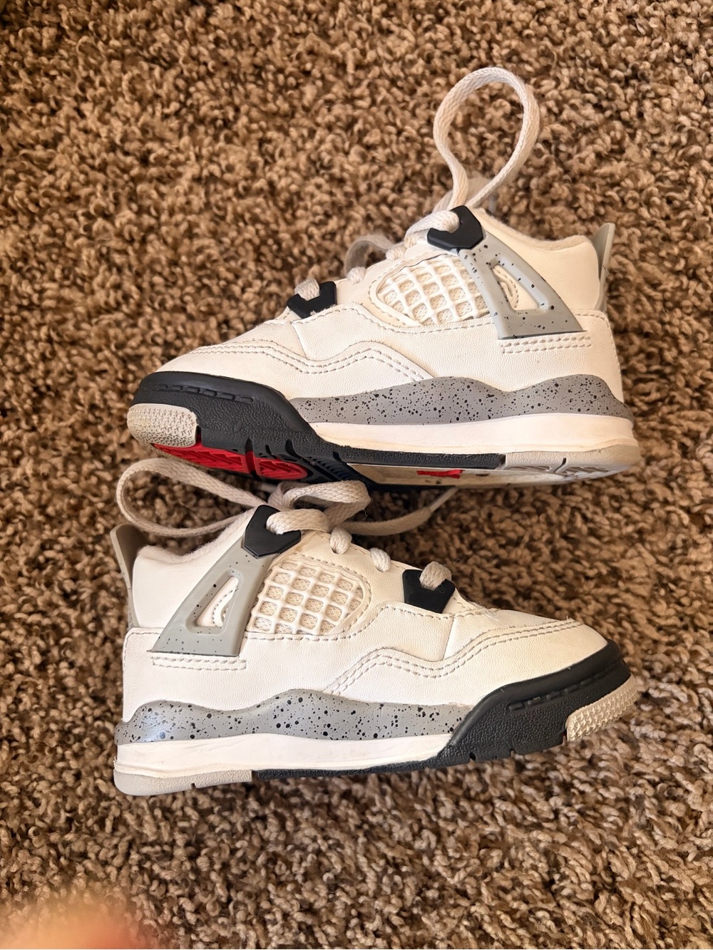 Air Jordan 4 Retro “White Cement” toddler sneakers